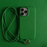 Genuine Leather Phone Case with Crossbody Strap