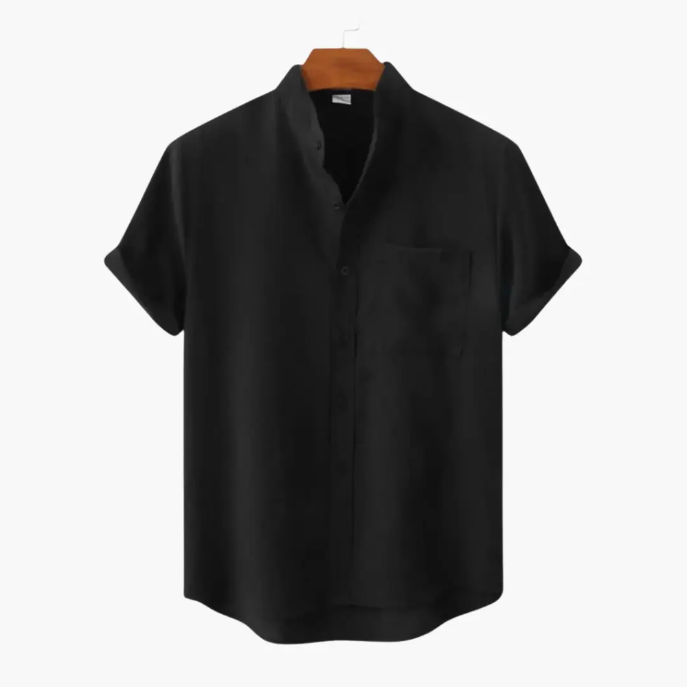 Men's Button-Down Shirt – Short Sleeve & Collar