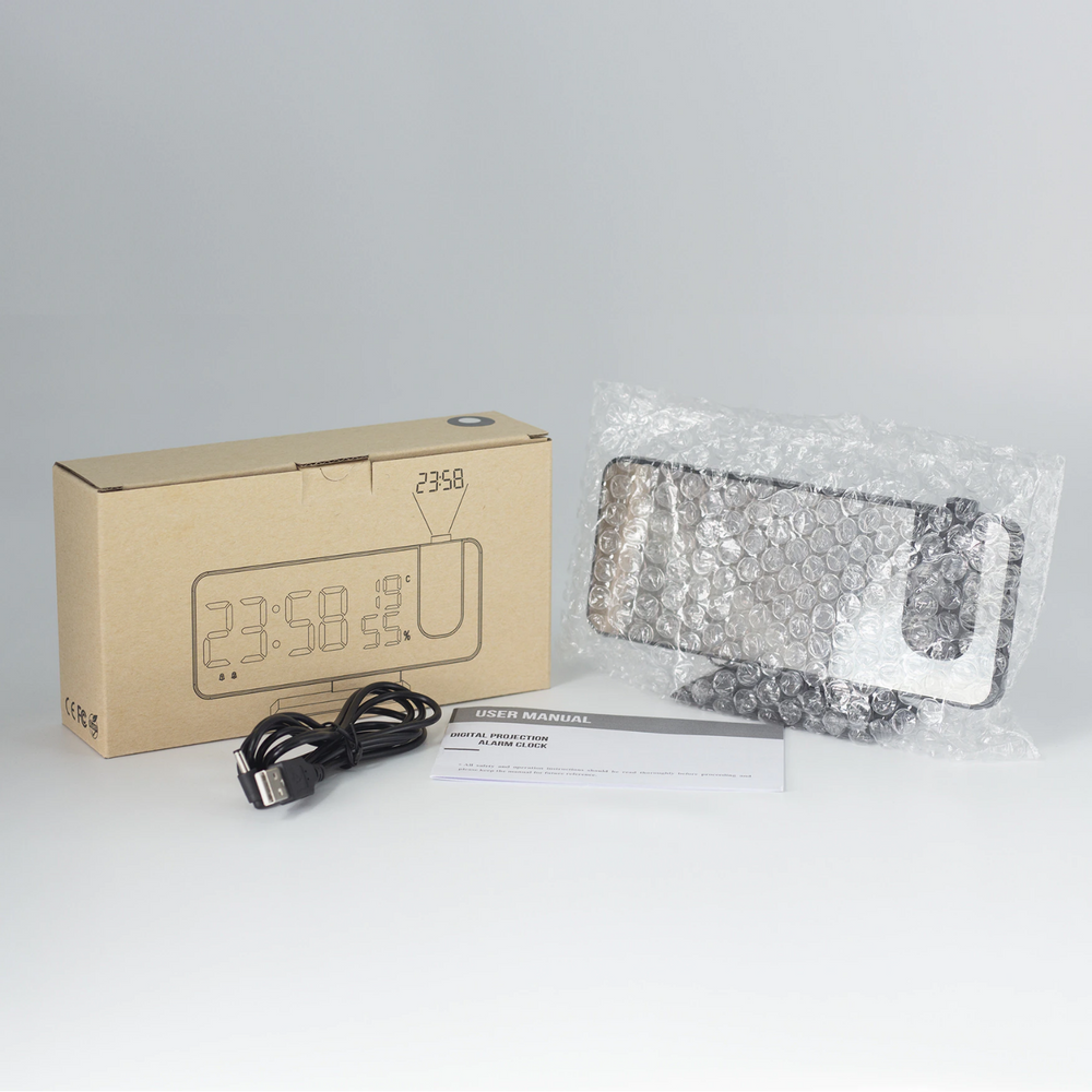 Optimized Product Title: "Digitale Projektionsuhr mit LED-Display, FM-Radio & Weckerfunktion – Perfekt für Schlafzimmer" 

This title includes relevant keywords while highlighting key features and benefits to improve visibility and appeal on Google Shoppi