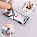 Cabinet Hinge Lock – Zinc Alloy, Screw or Adhesive Mount & 2 Keys