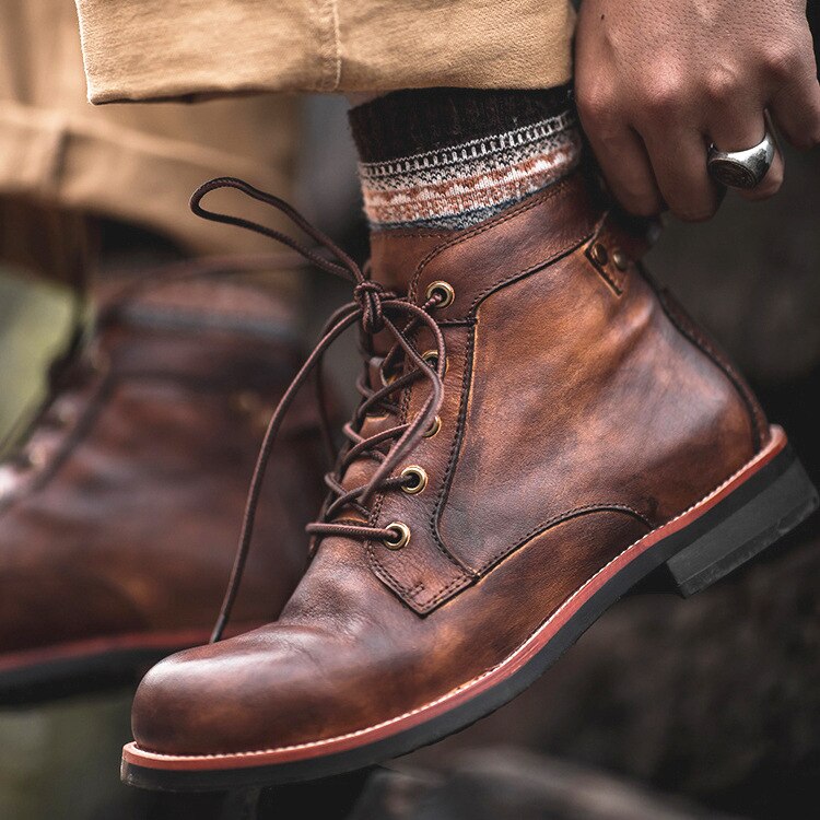 Atlas Men's Orthopedic Leather Boots