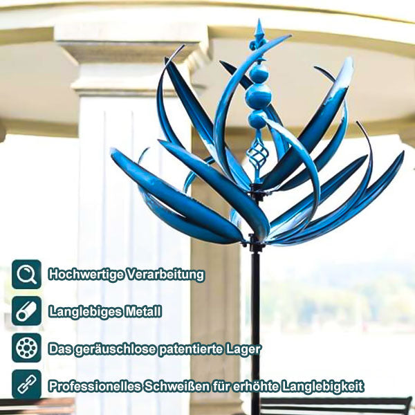 Metal Garden Wind Spinner – Rotating Leaf Design, Ball Bearing & 90 cm Stake