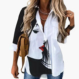 Women's Floral Blouse – Casual Fit & Contrast Detail