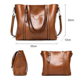 Women's Leather Handbag – Large Capacity, Adjustable Strap & 30×12×26cm PU Leather