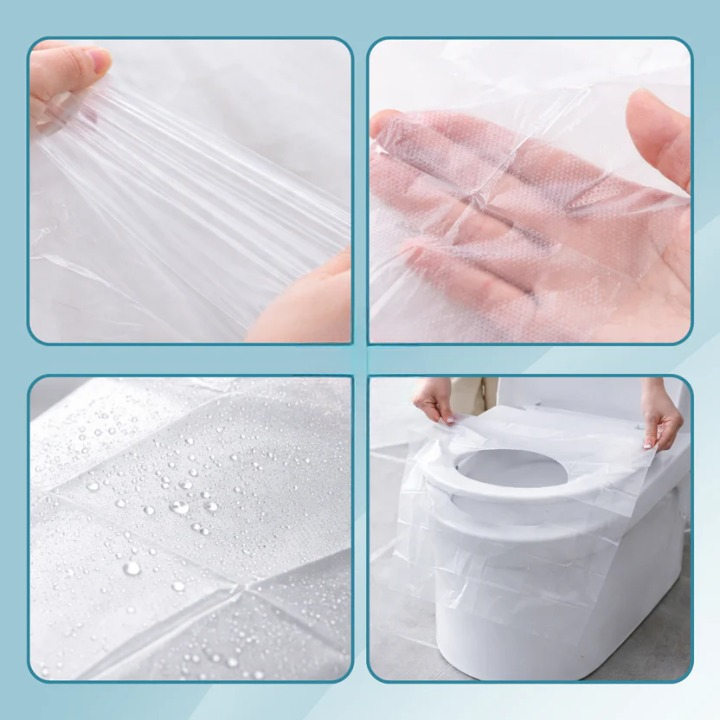 Disposable Toilet Seat Covers – 50-Pack, Biodegradable & Universal Fit
