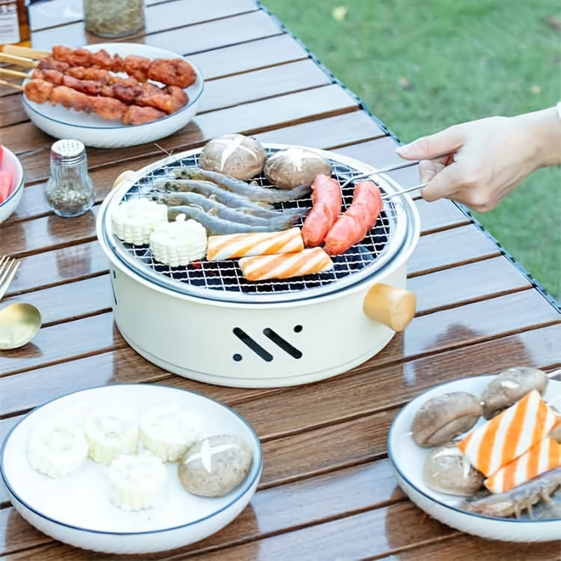 Optimized Product Title: **Tragbarer 28 cm Holzkohlegrill mit Holzgriffen – Ideal für Camping, Picknick & Garten** 

This title includes relevant keywords and highlights the product's features and potential uses, making it more appealing for Google Shoppi