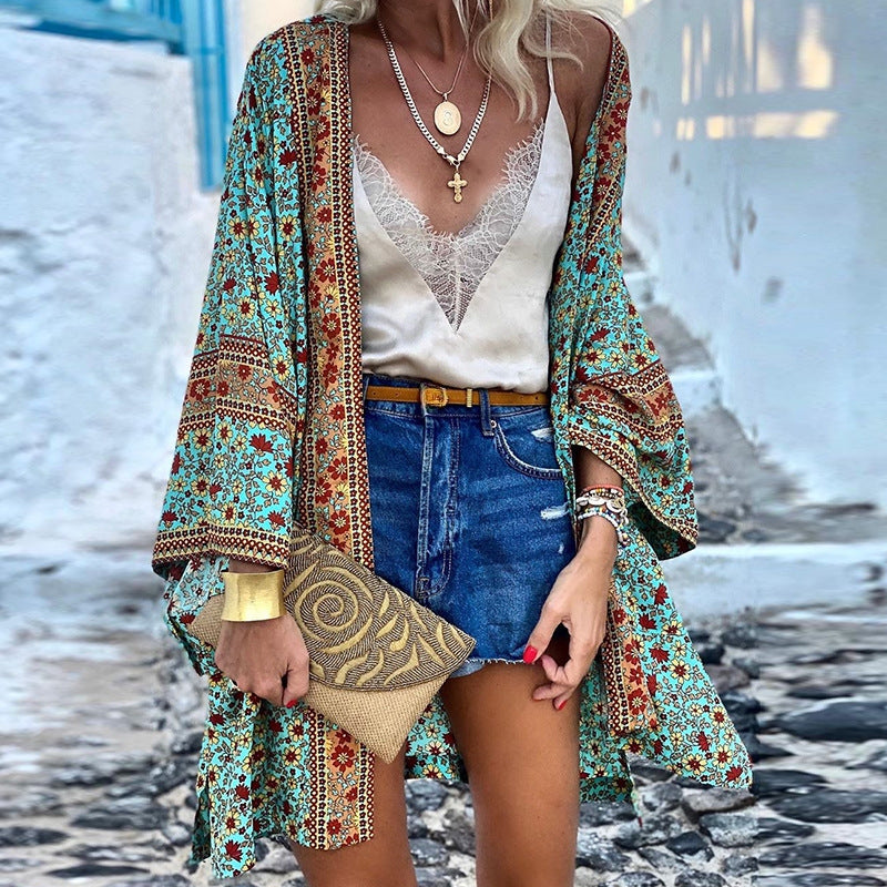 Trendy Boho women's cardigan with pattern - Elara