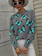 Ladies' Sweater with Butterfly Pattern – Liora - 4