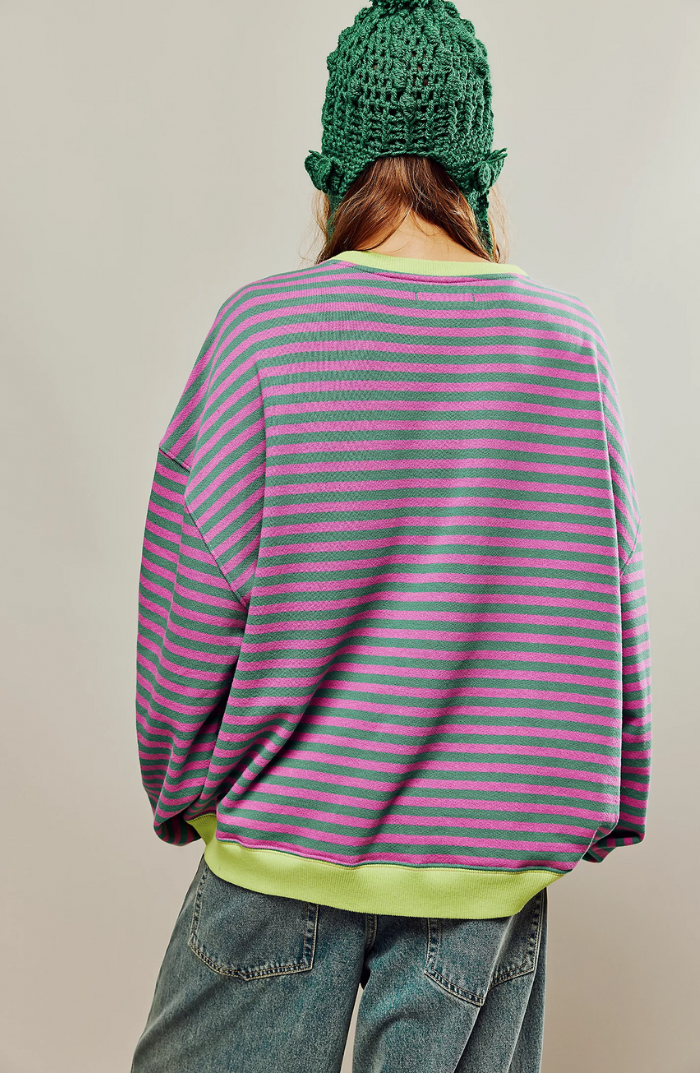 Amelia - Übergrößen Gestreifter Pullover für Damen | Bequemer und Stilvoller Strickpullover