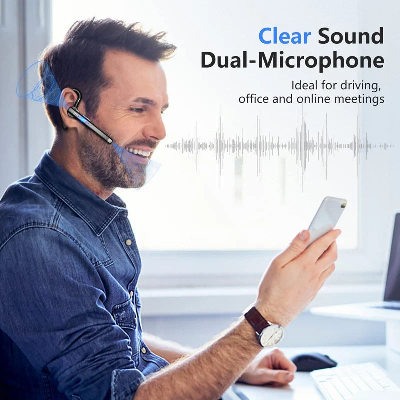 Trucker Bluetooth Headset – Dual Mic, Noise Cancelling & Hands-Free Calling