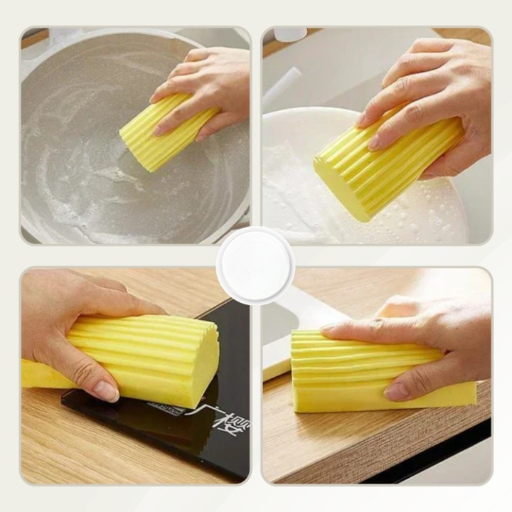 Reusable EVA Cleaning Sponge – Multi-Surface, Streak-Free & 3-Color Pack