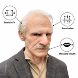 BowLift | Creepy Old Man Mask – Realistic Latex Halloween Mask for Adults