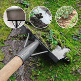 Garden Weed Puller – Manganese Steel Blade, Long Wooden Handle & 25×10cm Head