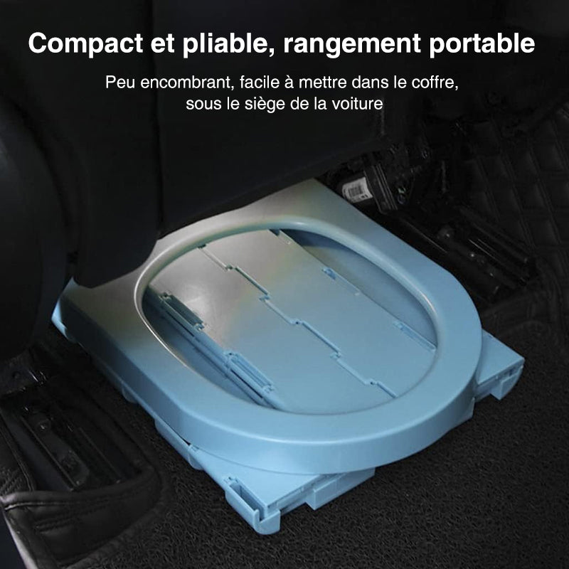 Portable Folding Camping Toilet – ABS Plastic, 180kg Capacity & 5cm Fold-Flat Design