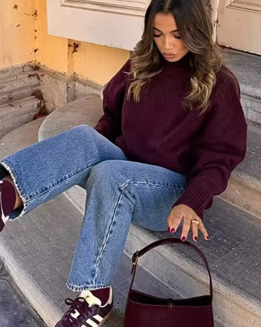 Enhanced Product Title: "Isla Women's Knit Sweater - Cozy Strickpullover for Fall & Winter Fashion" 

This title includes relevant keywords for better search optimization while providing more detail about the product.