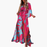 Women's Floral Maxi Dress – Colorful Print, Lightweight & Sleeveless