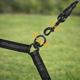 Double Dog Leash – 360° Swivel, Shock-Absorbing Bungee & Durable Nylon for Two Dogs