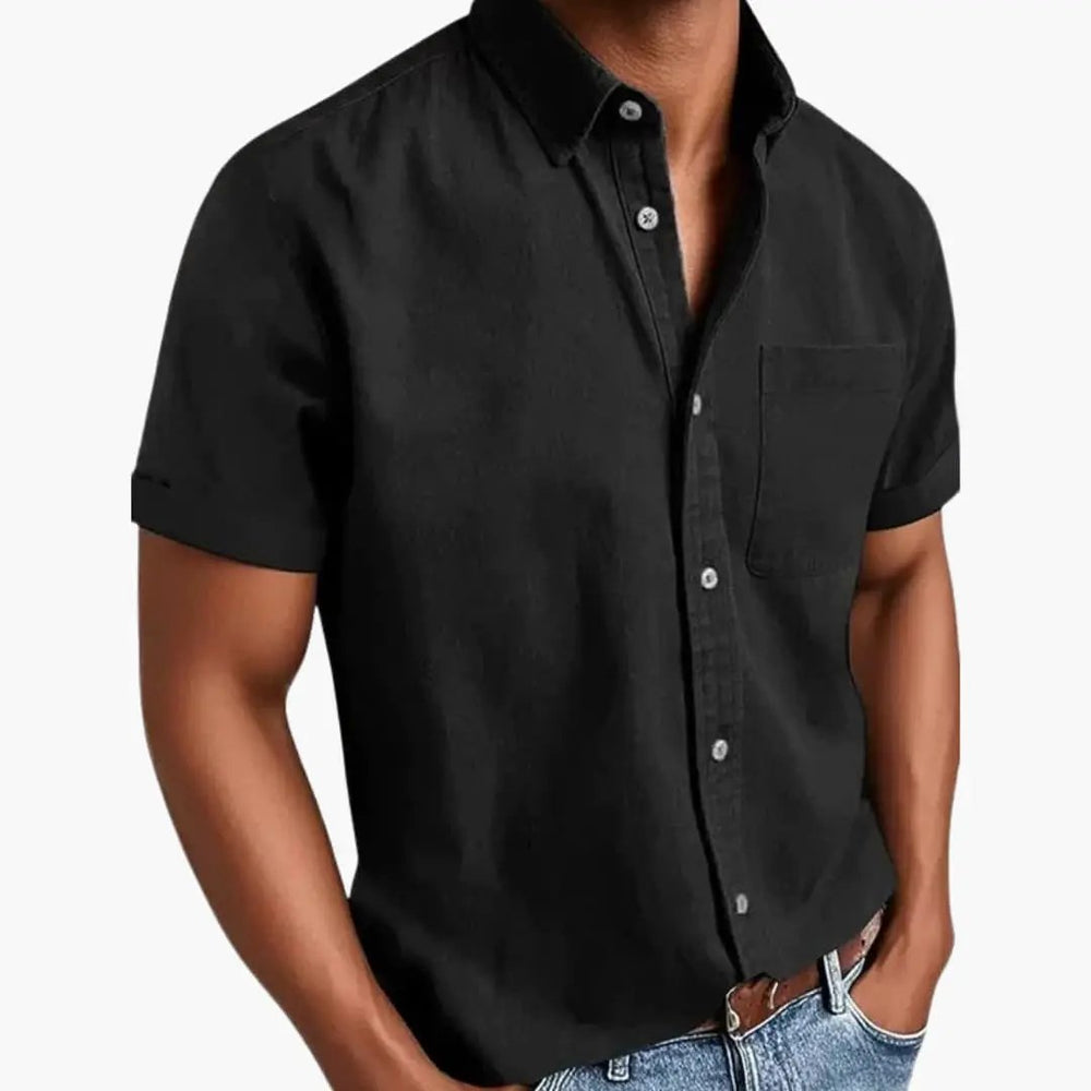 Men's Short-Sleeve Shirt – Chest Pocket, Lightweight & Breathable