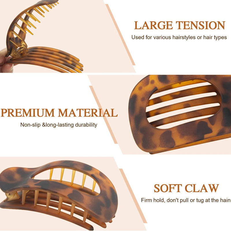 Women's Oval Hair Claw Clips – Seamless Non-Slip Matte Design, 4 & 6-Piece Sets