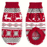 Cozy Knitted Christmas Sweater for Small Dogs - Festive Holiday Pet Apparel