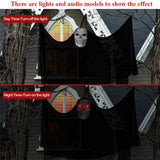 Outdoor Halloween Ghost Decoration with Skeleton Mask