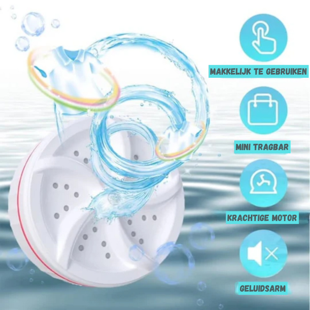 Portable Ultrasonic Washing Machine – USB Powered, 1kg Capacity & 4 Wash Modes