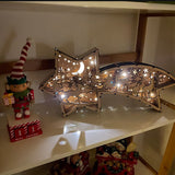 LED Wooden Christmas Star Light – Laser-Cut Nativity or Christmas Town