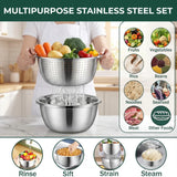 Optimized Product Title: "3-in-1 Edelstahl Schüssel Set mit Reibe und Sieb – Hochwertige Küchenutensilien für vielseitige Anwendungen" 

This title includes relevant keywords while emphasizing the product's features and quality, making it more appealing f