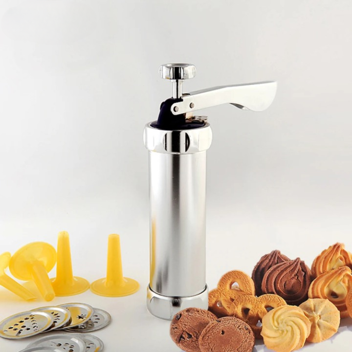 Premium Gebäckpresse Set – Versatile Cookie Press with Multiple Nozzles for Perfectly Shaped Cookies and Pastries