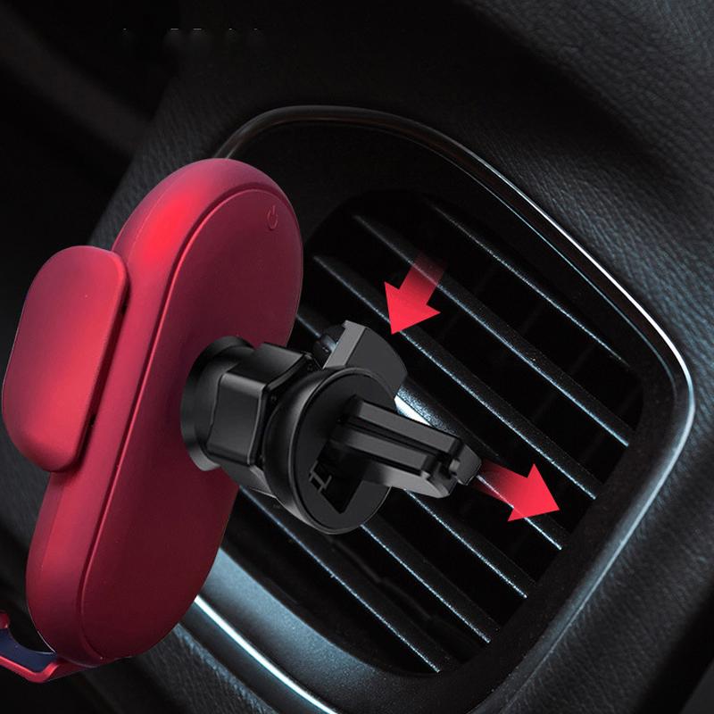 15W Wireless Car Charger Mount – Auto-Clamp, Qi Fast Charging & 360° Rotation