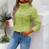 Enhanced Product Title: "Charlotte Women's Cozy Knitted Turtleneck Sweater - Stylish & Warm Pullover for Fall/Winter" 

This title includes relevant keywords for better visibility while clearly describing the product's features and benefits.