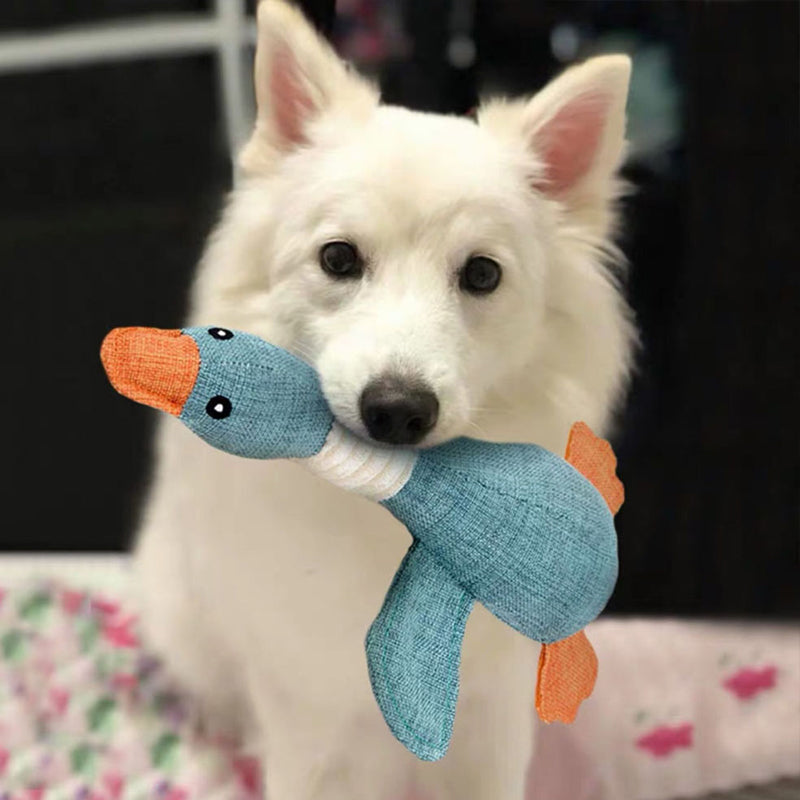 Durable Squeaky Duck Dog Toy – Chew-Resistant, Dental Cleaning & All Breeds
