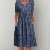 Luna Chic Summer Dress (Print) - Blue