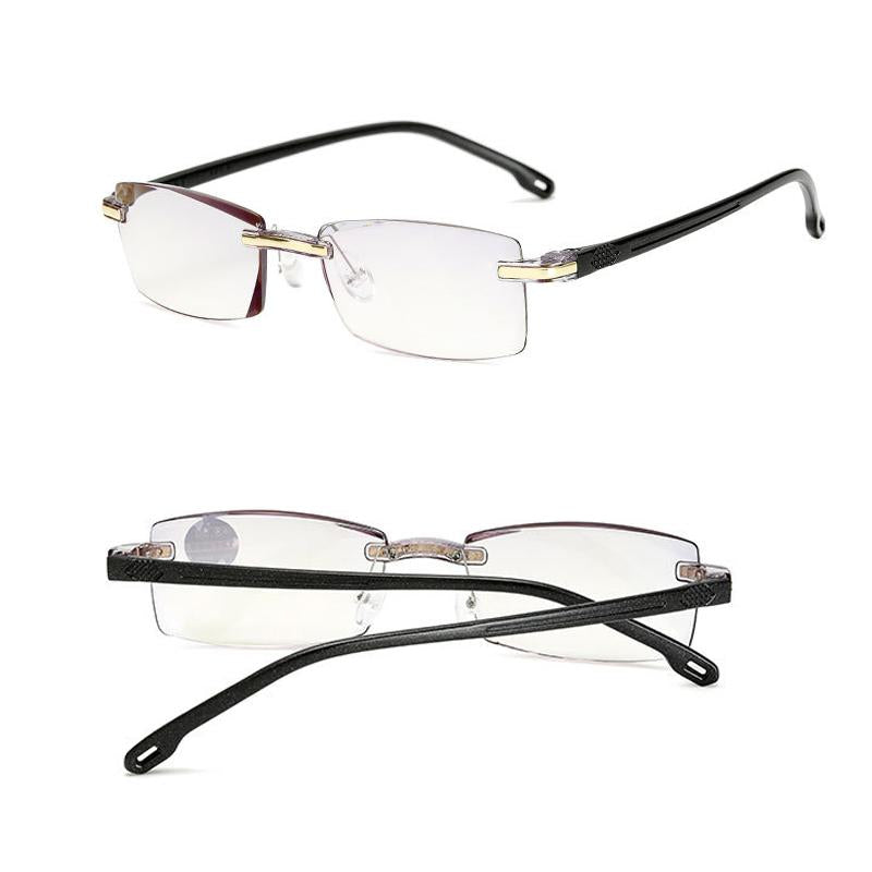 Reading Glasses with Blue Light Filter – Rimless TR90, 17g & +1.0 to +4.0
