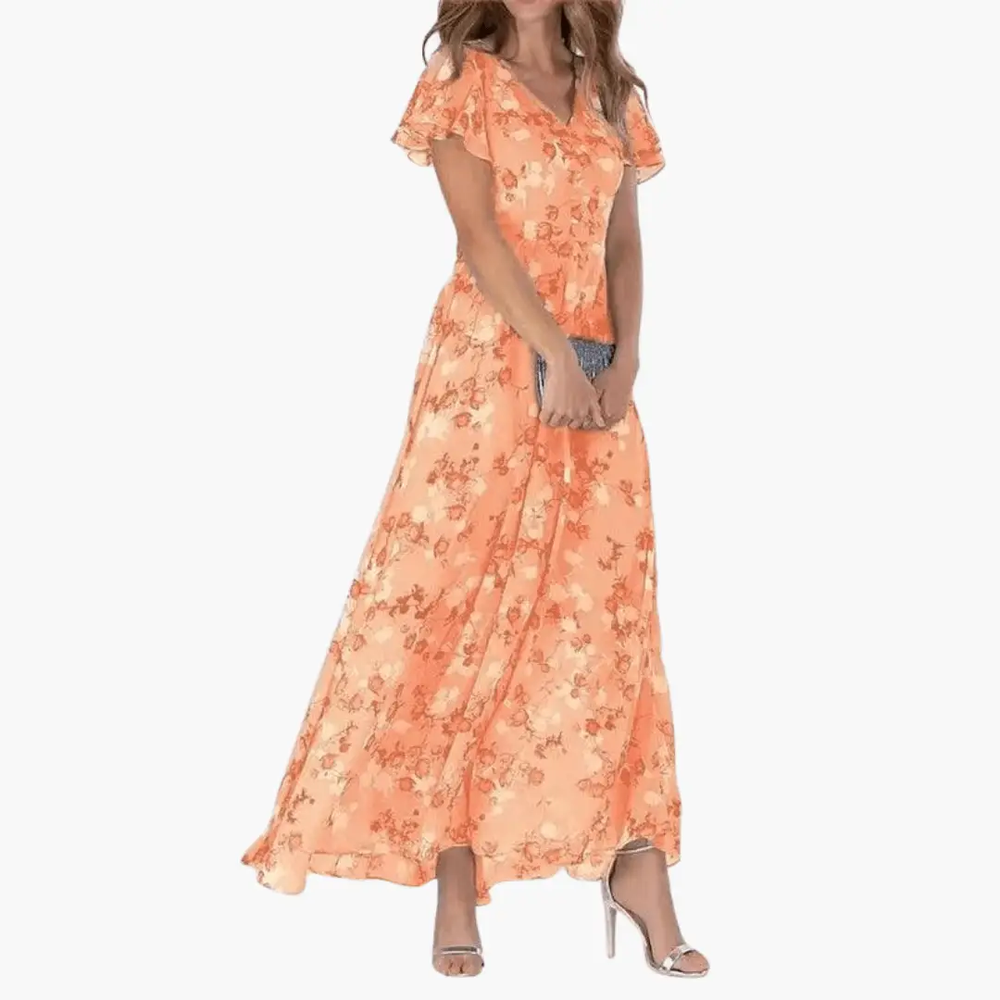 Women's Maxi Dress – Floral Print, Lightweight Fabric & Airy Summer Style