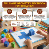 3D Geometric Learning Book for Kids – Interactive Pull-String Shapes, Early Math Aid