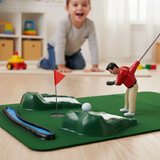 Indoor Mini Golf Set – 6 Interchangeable Clubs, Adjustable Course & Obstacles, Kids & Adults