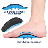 SoleEase High Arch Support Shoe Inserts | Soft EVA Foam - for Comfort Cushioning and Pain Relief Bowlift