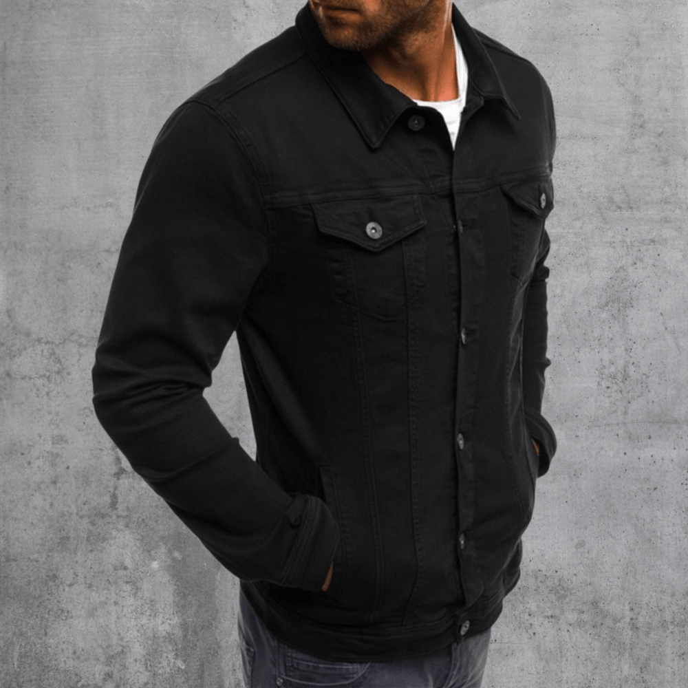 Stylish Men's Denim Jacket - Classic Fit, Durable Fabric, Versatile Casual Wear