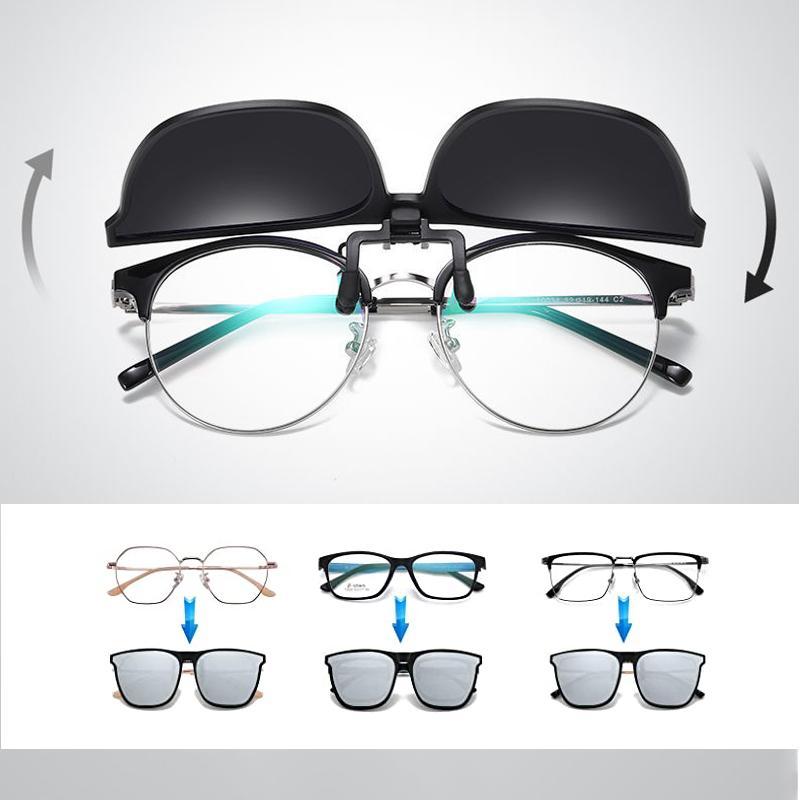 Polarized Clip-On Sunglasses – Flip-Up, UV400 Protection & Lightweight Magnesium
