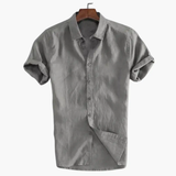 Men's Casual Shirt – White & Short Sleeve