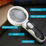 BowLift | 20X  magnifying glass with LED light