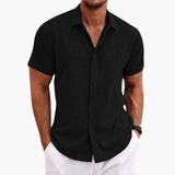 Men's Button-Up Shirt – Short Sleeve, Lightweight & Breathable