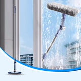 Telescopic High-Rise Window Cleaner – Double-Sided Squeegee, 120cm Reach & Sponge Wiper