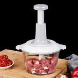 Manual Food Chopper – Stainless Steel Blades, Pull-Lever & 700/1500/2000ml