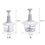 Manual Food Chopper – Stainless Steel Blades, Pull-Lever & 700/1500/2000ml
