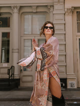 Isabella – Red Floral Print Kimono