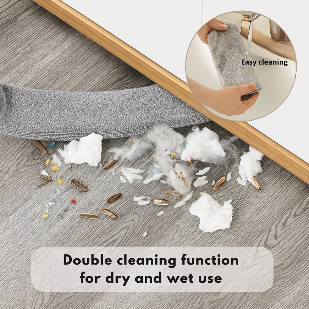 Optimized Product Title:  
"Flexibler Mikrofaser-Staubwedel mit ausziehbarem Stiel – Ideal für schwer erreichbare Stellen unter Möbeln"  

This title includes relevant keywords while enhancing clarity and appeal for potential buyers.