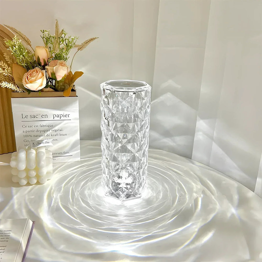 Crystal LED Touch Lamp – 16 Colors, USB-C Rechargeable & Remote Control