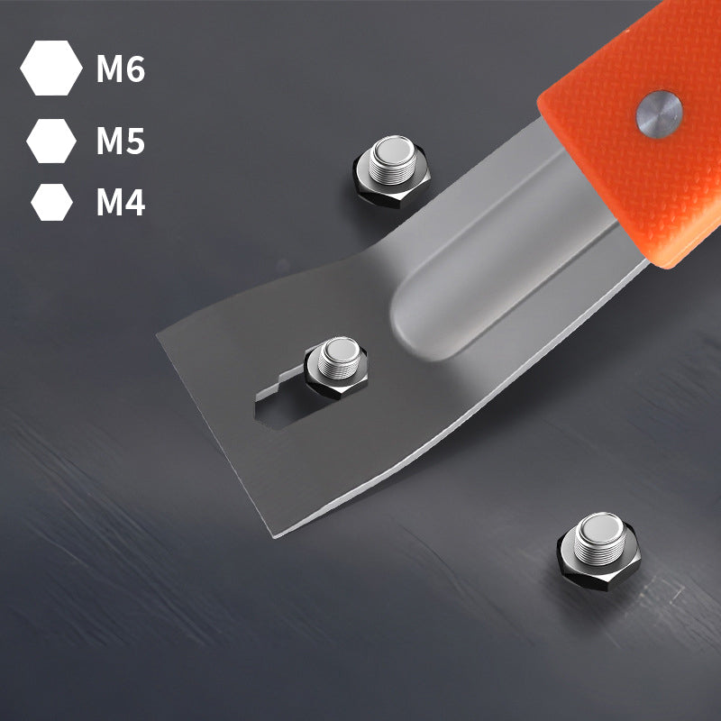 Stainless Steel Pry Bar – Nail Puller, Non-Slip Grip & 27cm Multi-Tool